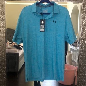 Under Armour large blue golf polo NWT